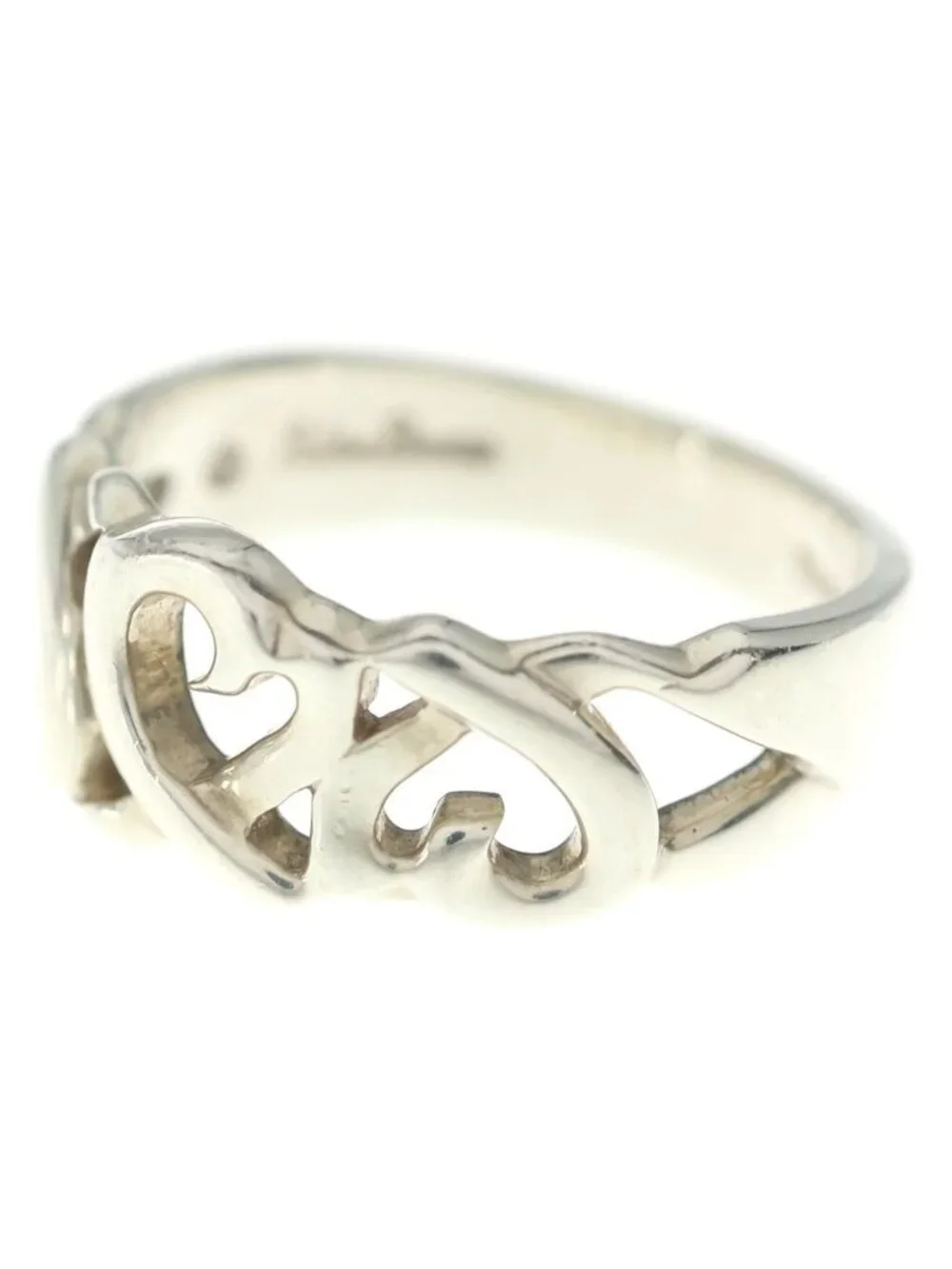 Tiffany & Co Paloma Picasso Triple Loving Heart Ring Silver